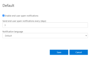 choose options for end user notifications