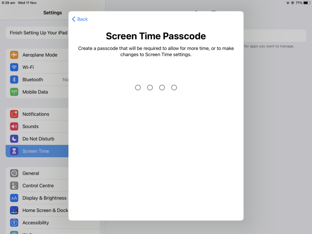 Set a Screen Time Passcode